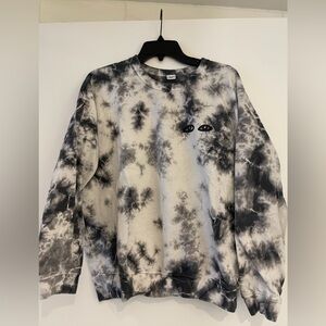 Clare V cat sweatshirt. Tie dye